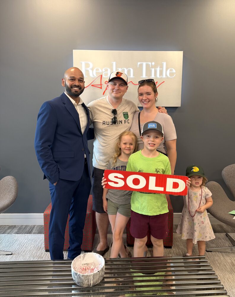 Jeff with the Miller family on closing day